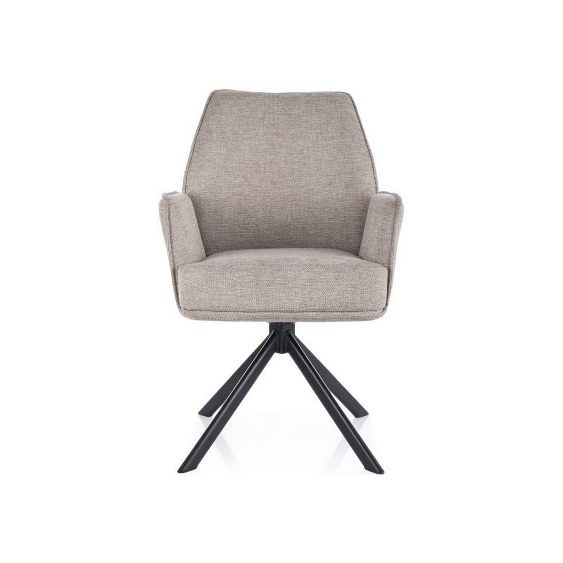 Scaun rotativ HUGO, bej/negru, stofa clasica - Brego 31/metal, 58x46x90 cm