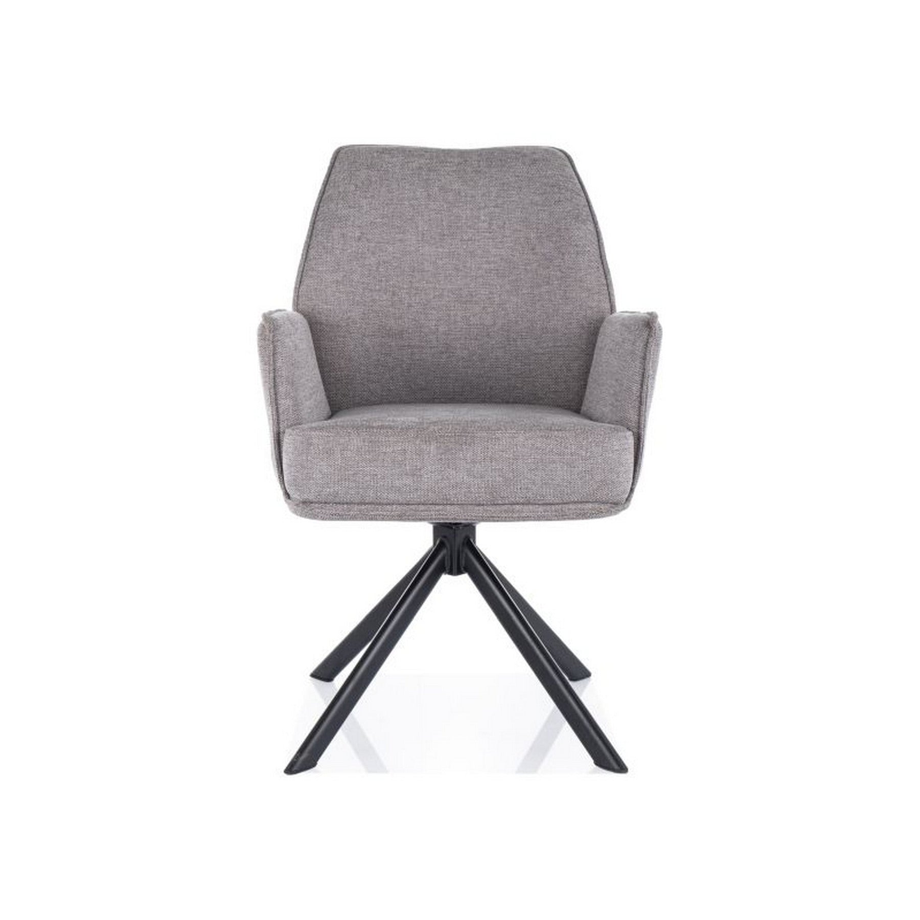 Scaun rotativ HUGO, gri/negru, stofa clasica - Brego 07/metal, 58x46x90 cm