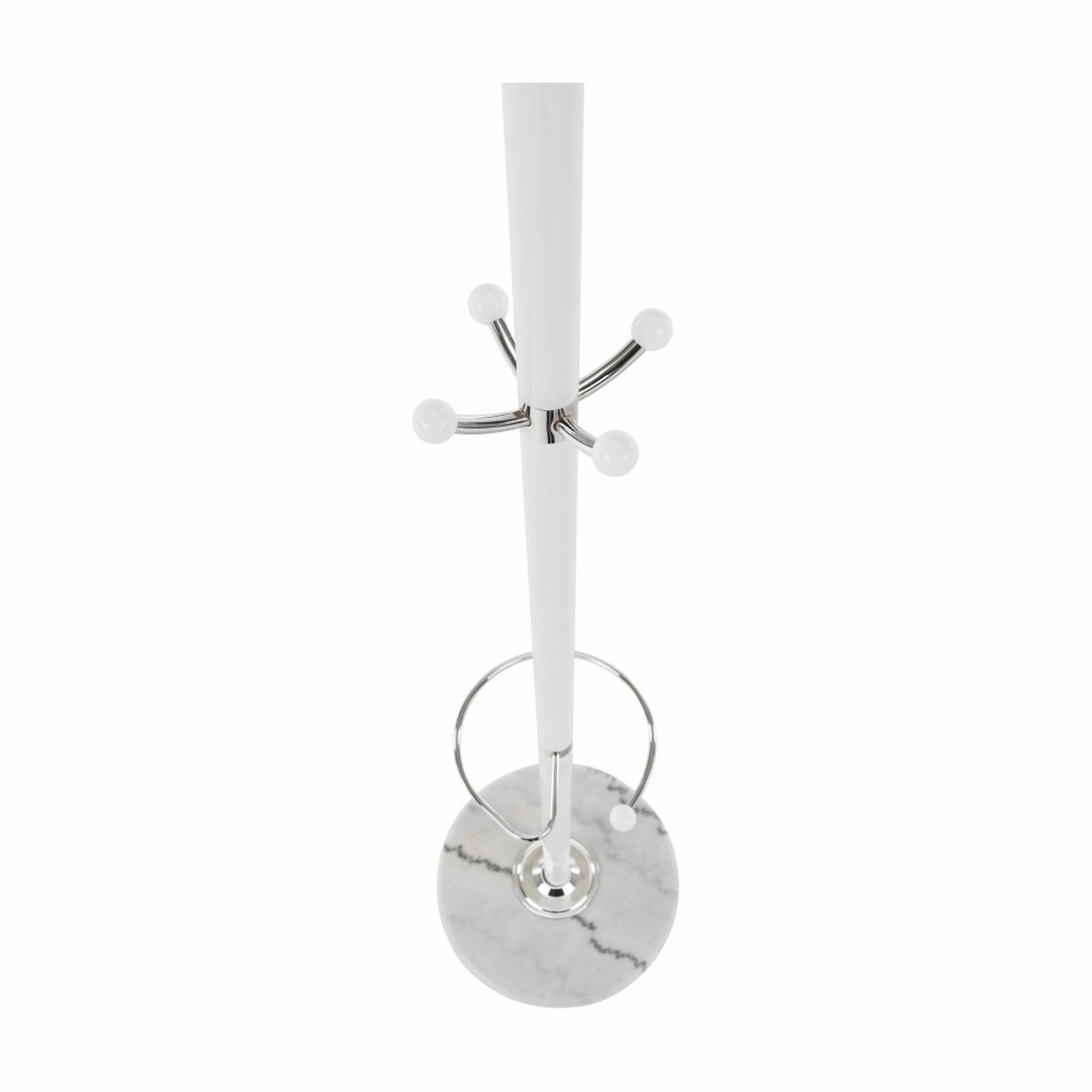 Cuier ALAN NEW, alb, metal/marmura, 37x37x175 cm
