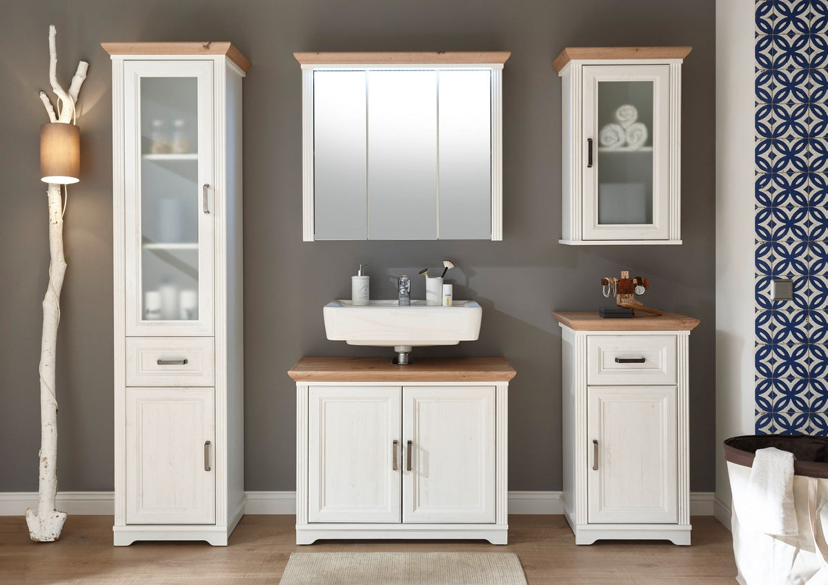 Set baie JASMIN, alb/stejar artisan, PAL