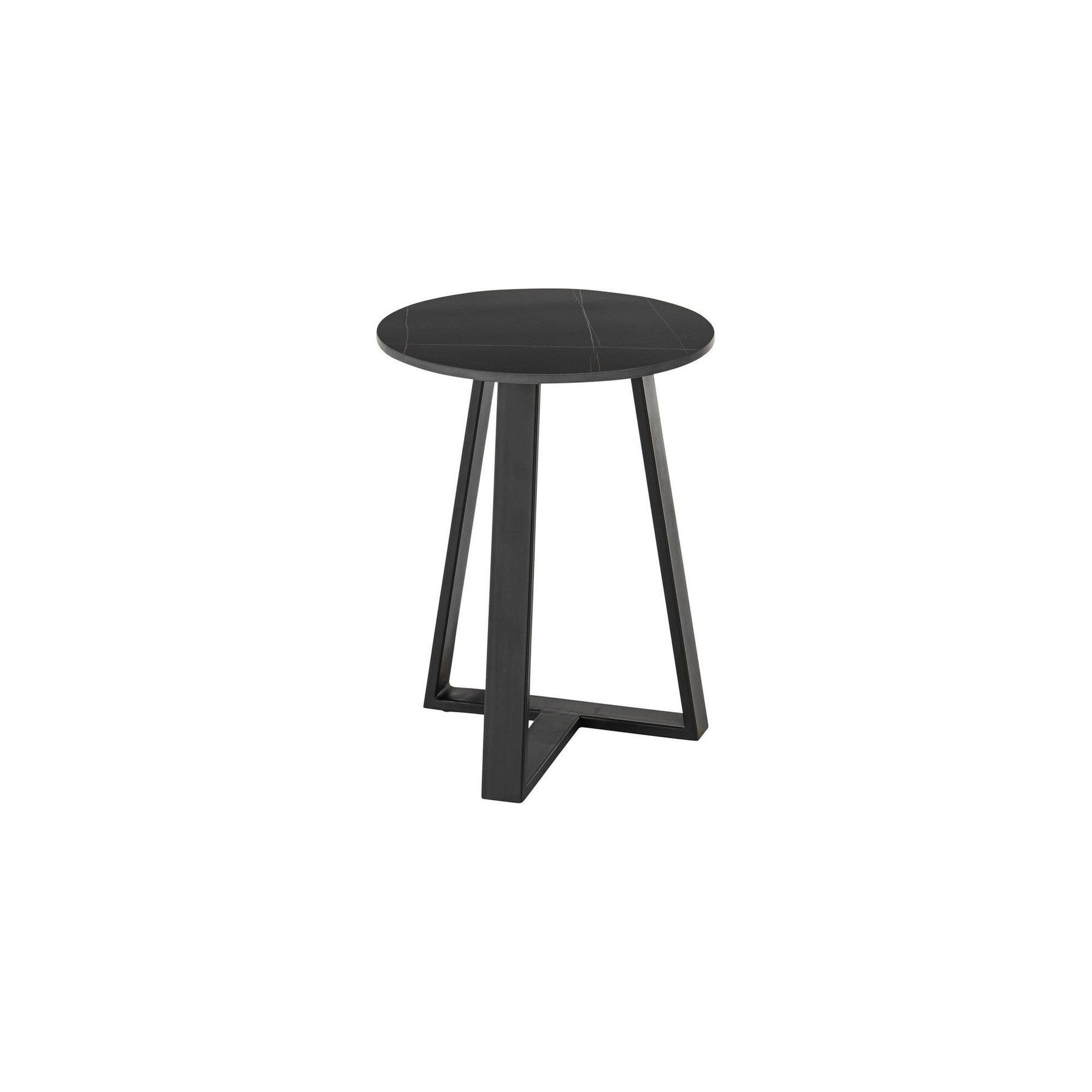 Masuta cafea Jason 2, ceramica/metal, negru, 40x50 cm