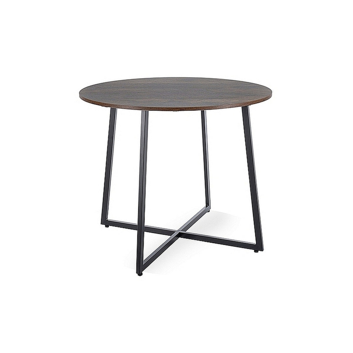 Masa LUNA, maro/negru, PAL laminat/metal, 90x90x76 cm
