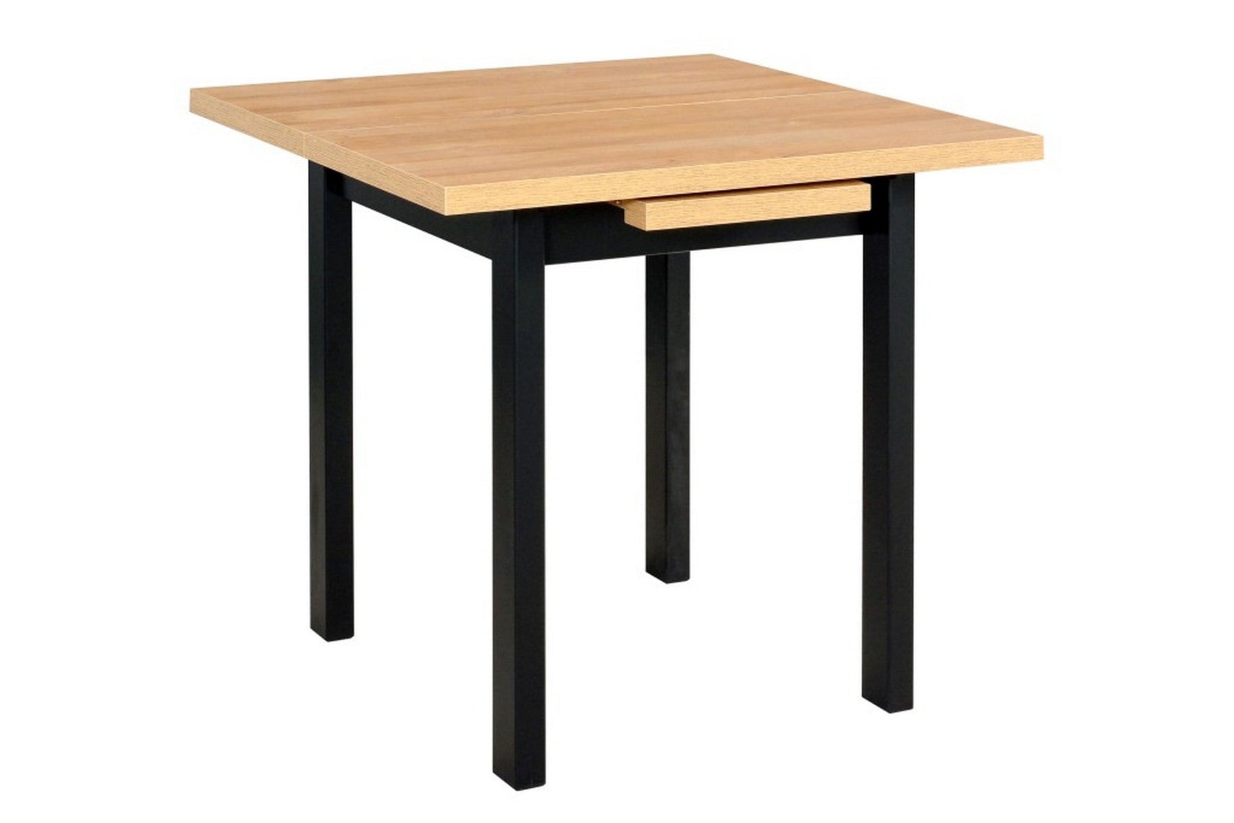 Masa extensibila MAX 7, stejar grandson/negru, PAL/lemn de fag, 80/110x80x76 cm