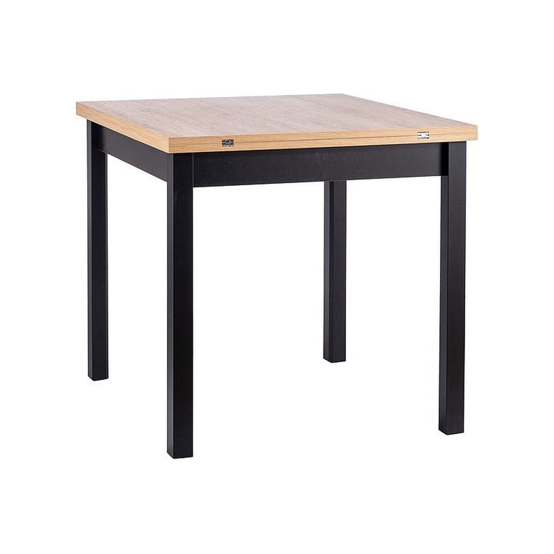 Masa extensibila FLIP, stejar artisan/negru, PAL, 80/160X80X78 cm