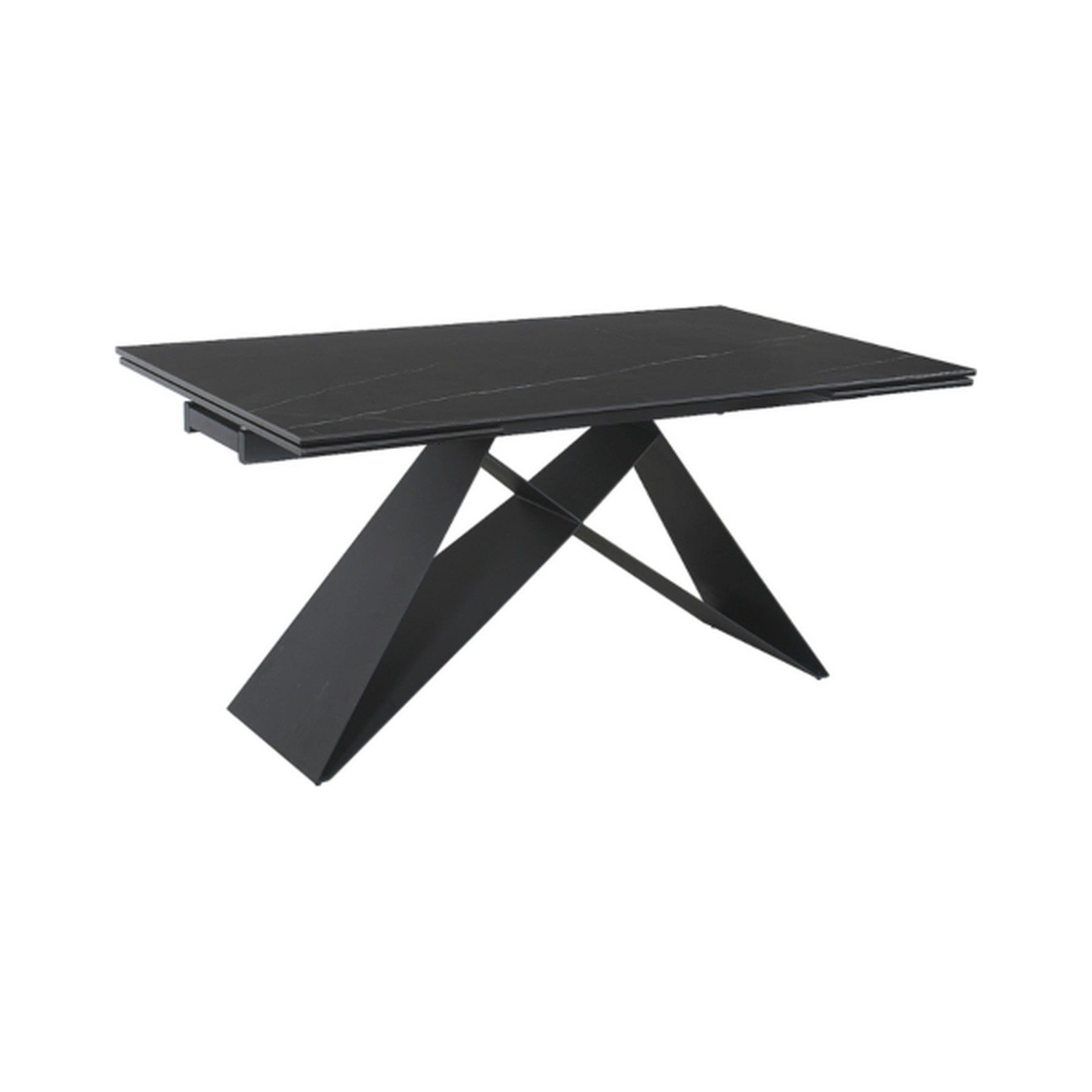 Masa extensibila WESTIN CERAMIC, sticla securizata/ceramica, negru, 160-240x90x77 cm