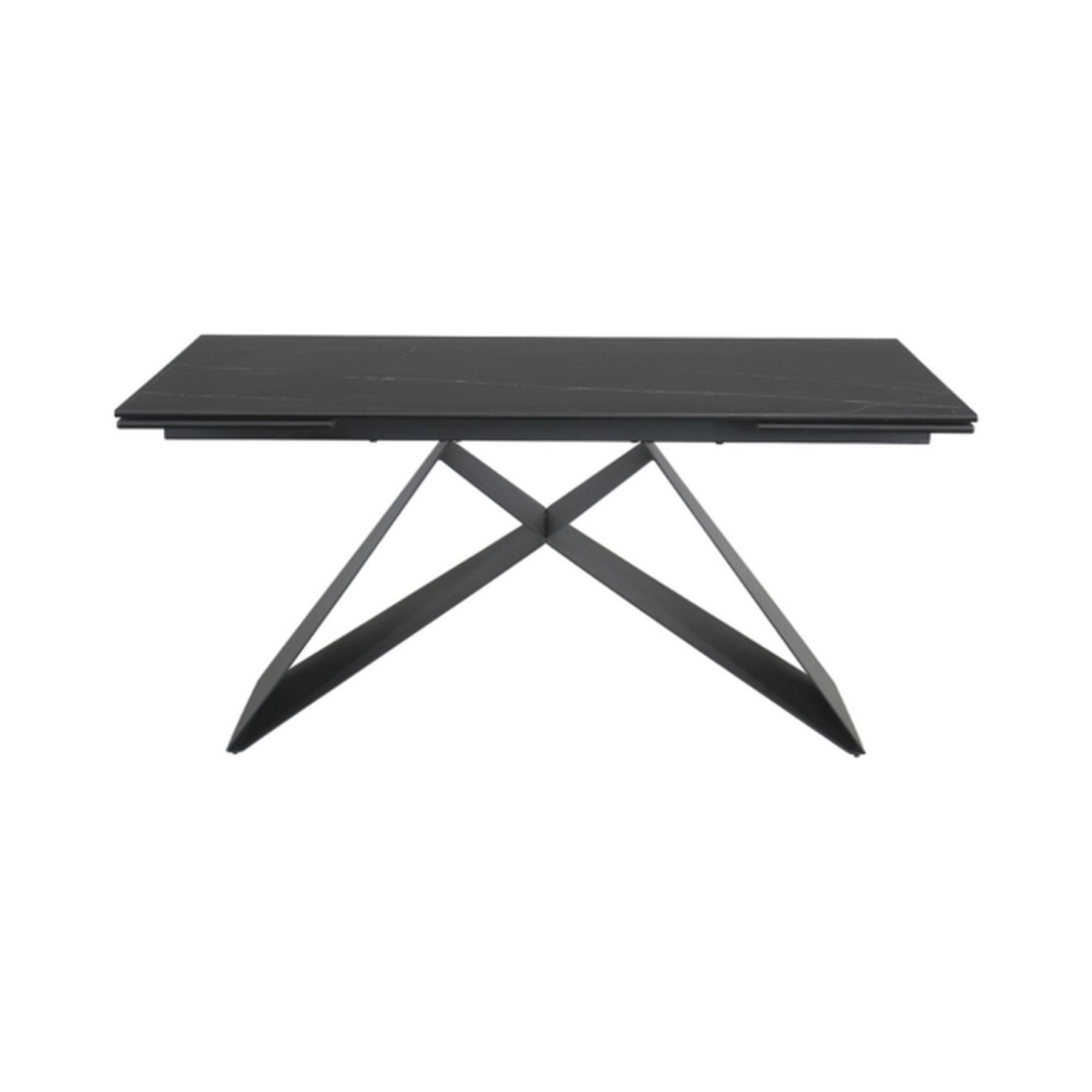 Masa extensibila WESTIN CERAMIC, sticla securizata/ceramica, negru, 160-240x90x77 cm