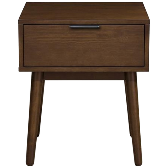 Noptiera CASSINA, nuc, furnir, cu un sertar, 45x40x53 cm