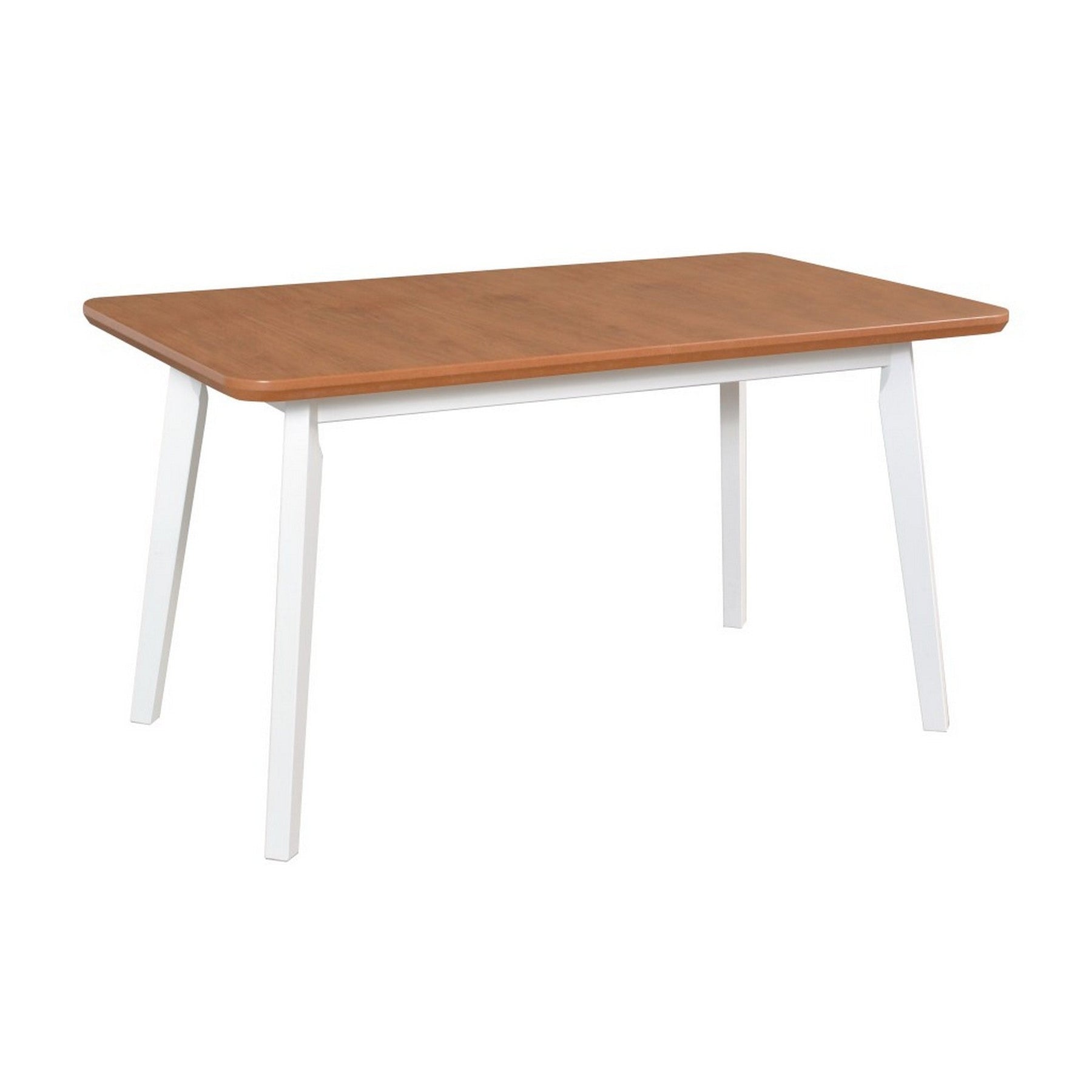 Masa extensibila OSLO 7, alb/stejar, lemn de fag/stejar furniruit, 140/180x80x75 cm