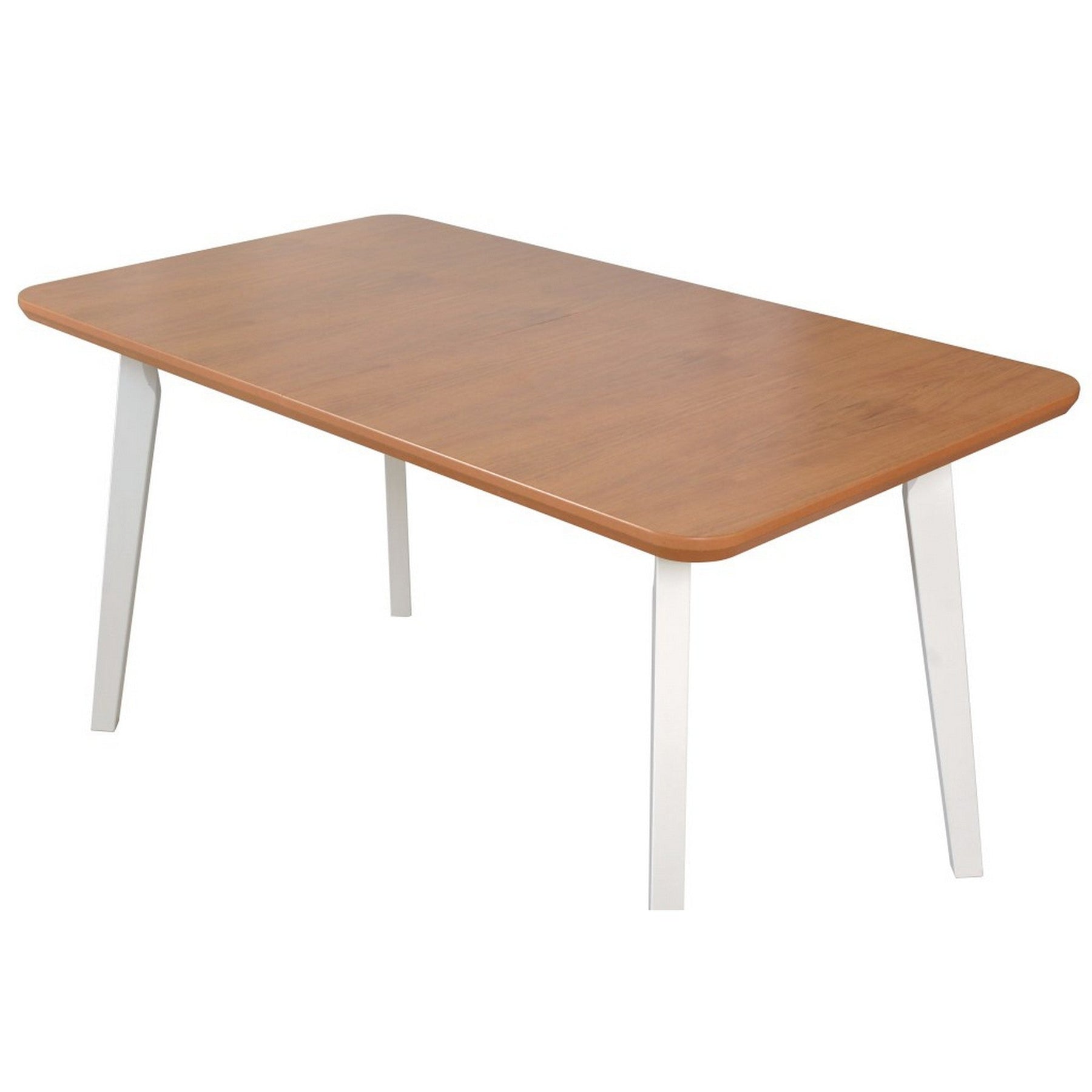 Masa extensibila OSLO 7, alb/stejar, lemn de fag/stejar furniruit, 140/180x80x75 cm