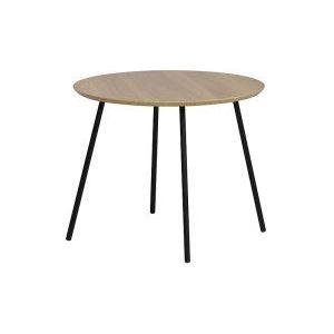 Masuta PAM A, PAL/metal, stejar/negru mat, 55x45 cm