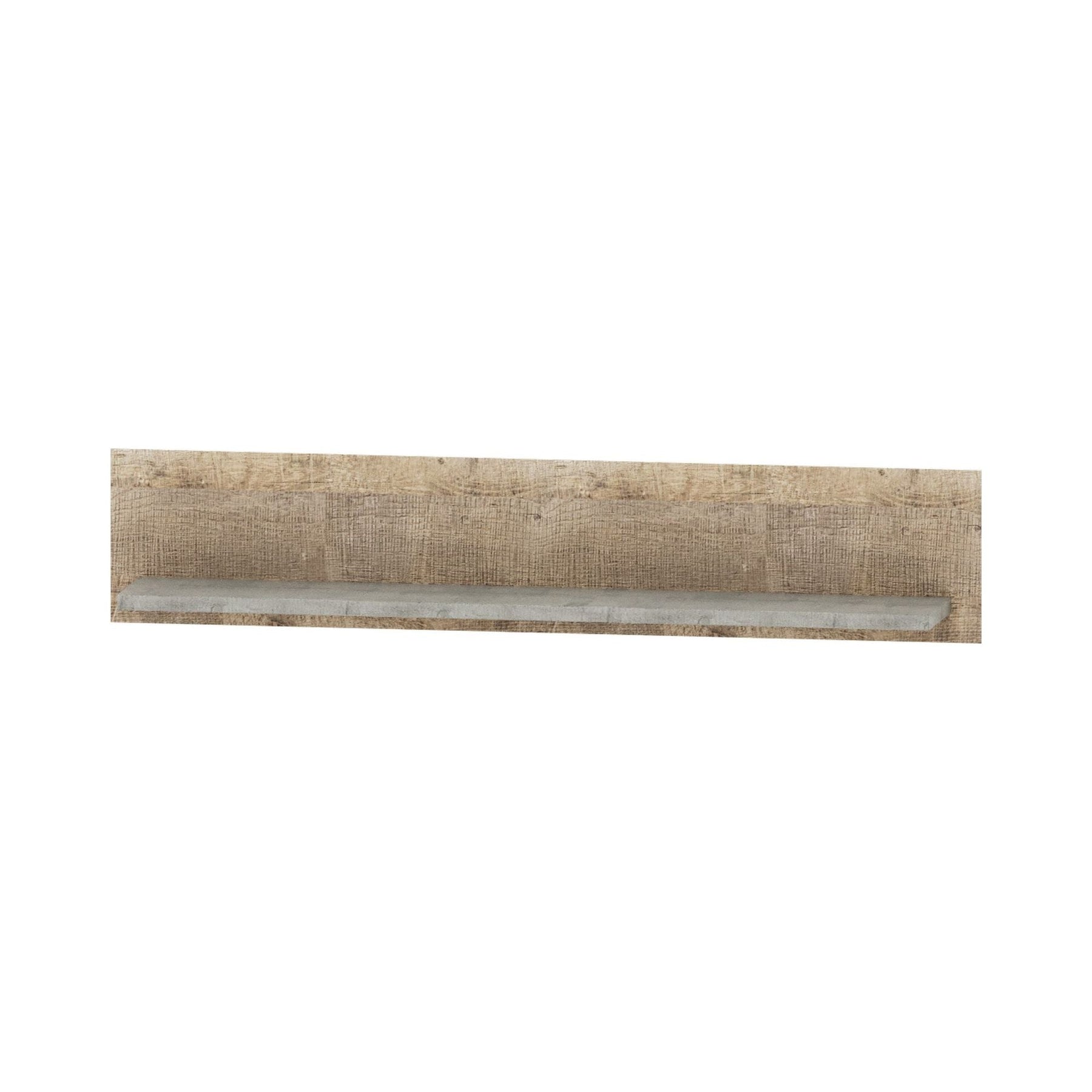Polita Bari, stejar nisip/gri, PAL laminat, 140x22x28 cm