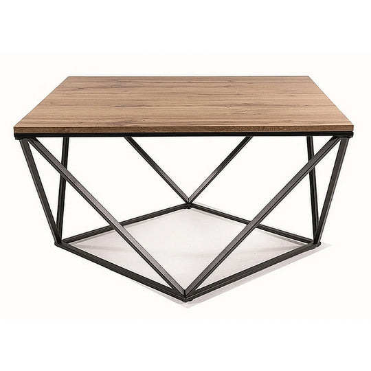 Masuta cafea SILVER A, stejar artisan/negru mat, 80x80x45 cm