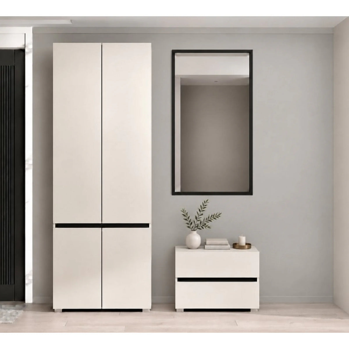 Set hol LONDON, casmir/gri antracit, PAL, 3 piese