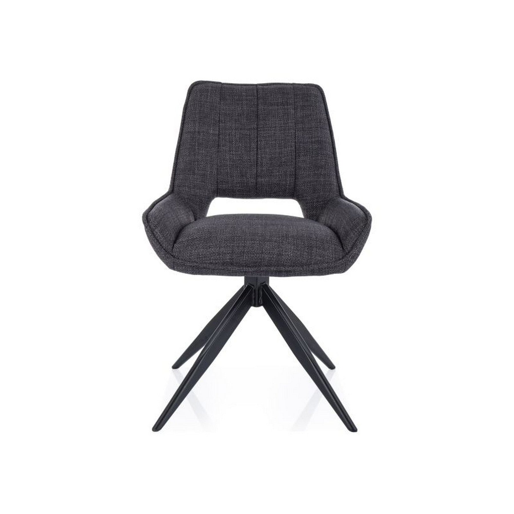 Scaun rotativ TELLO, gri inchis/negru, stofa clasica - Bjorn 16/metal, 54x46x84 cm