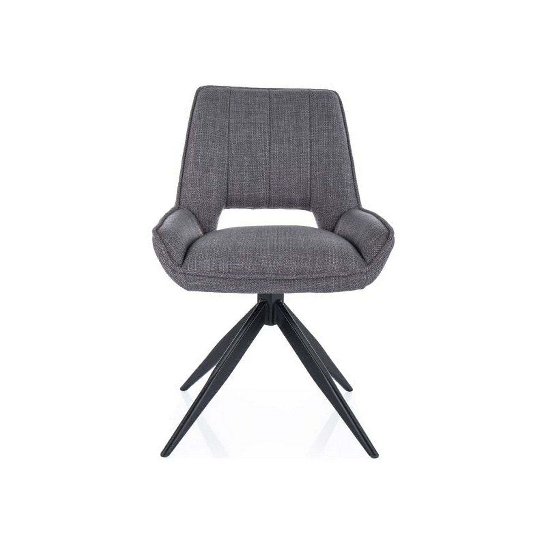 Scaun rotativ TELLO, gri/negru, stofa clasica - Bjorn 13/metal, 54x46x84 cm