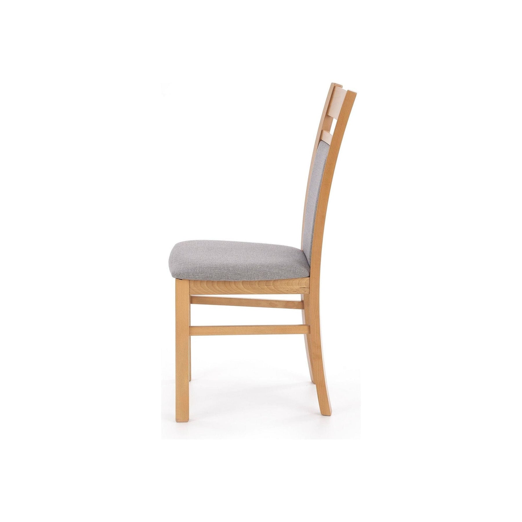 Scaun GERARD 2, gri/stejar honey, stofa clasica/lemn de fag, 44x55x97 cm