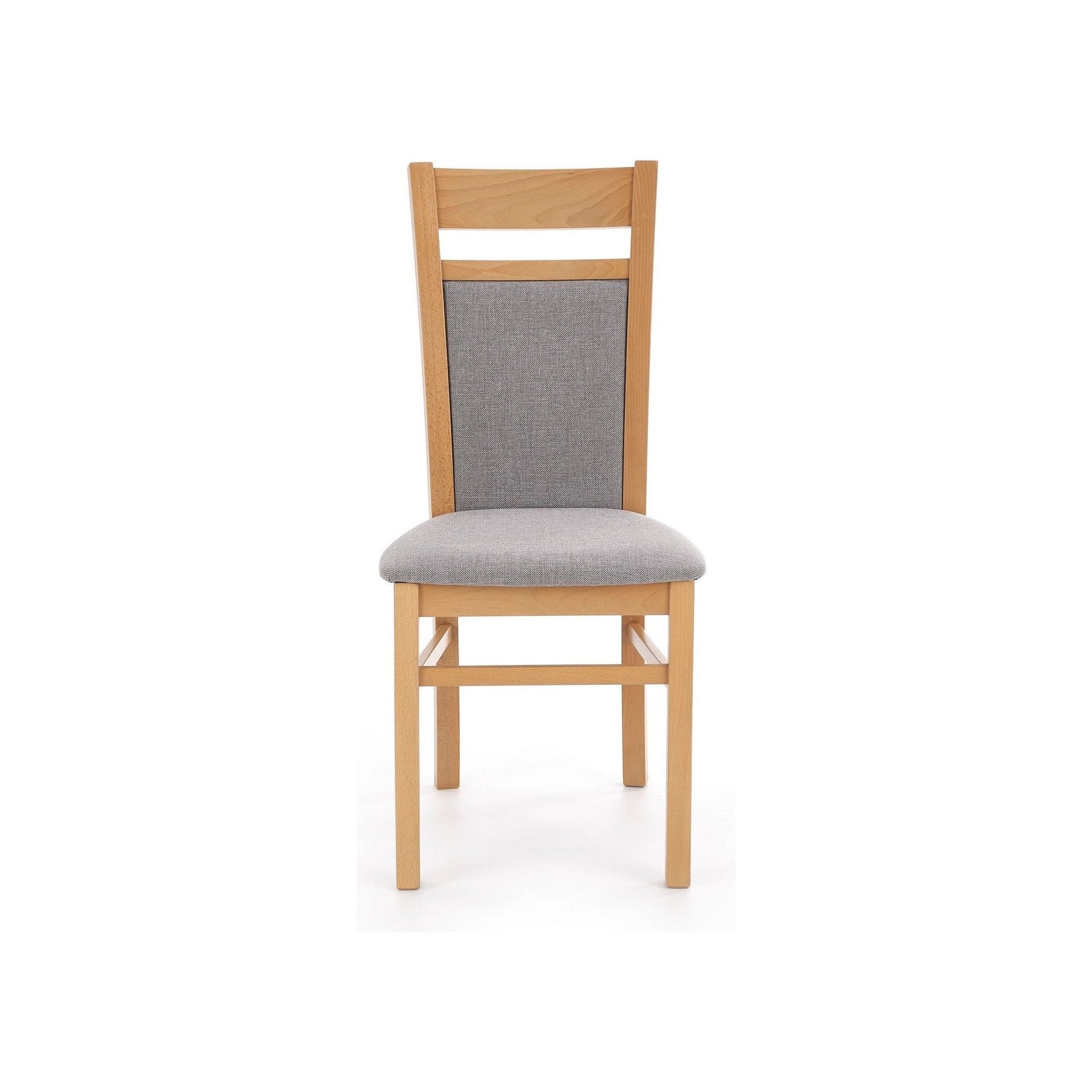 Scaun GERARD 2, gri/stejar honey, stofa clasica/lemn de fag, 44x55x97 cm