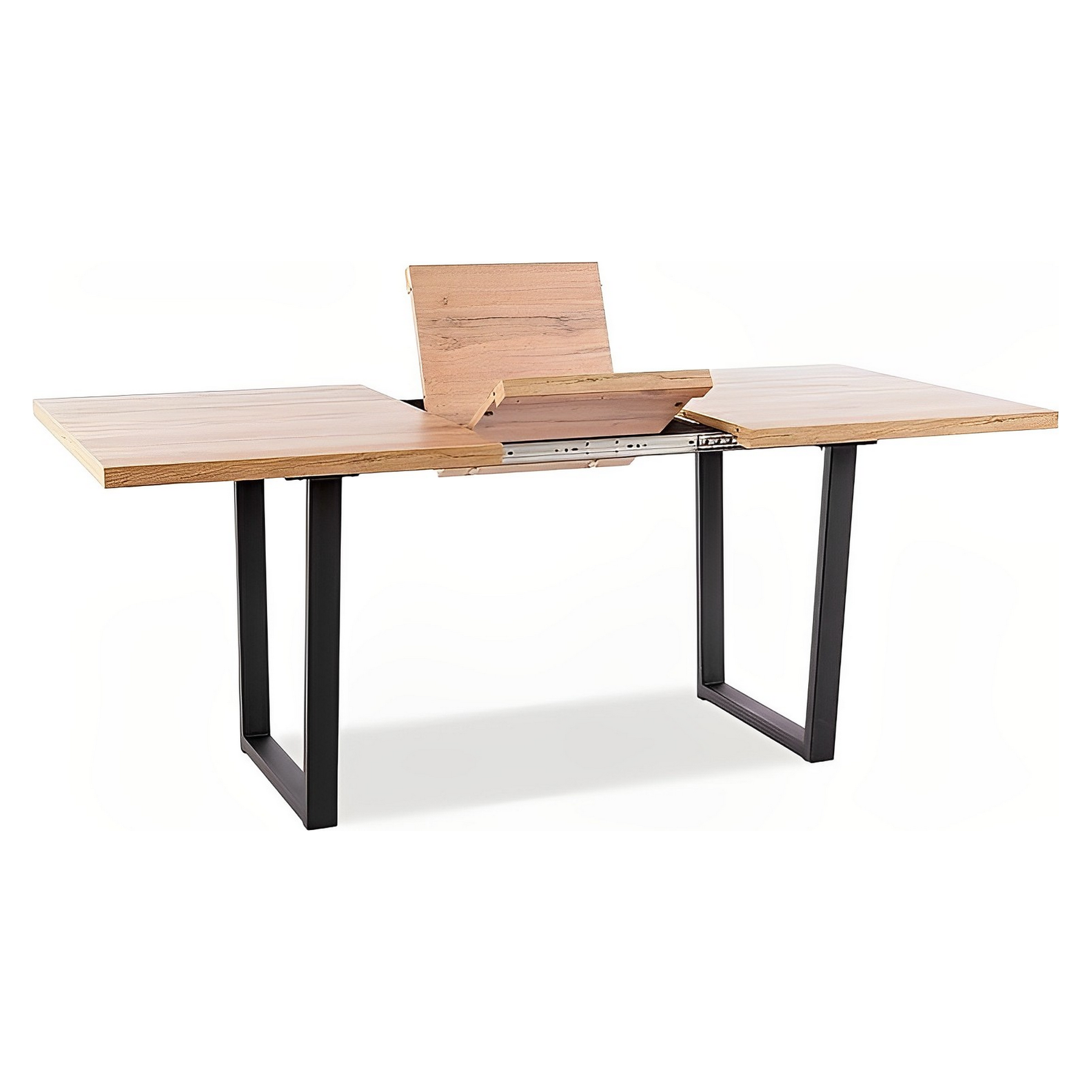 Masa extensibila VITO, stejar artisan/negru, 140-180x85x76 cm