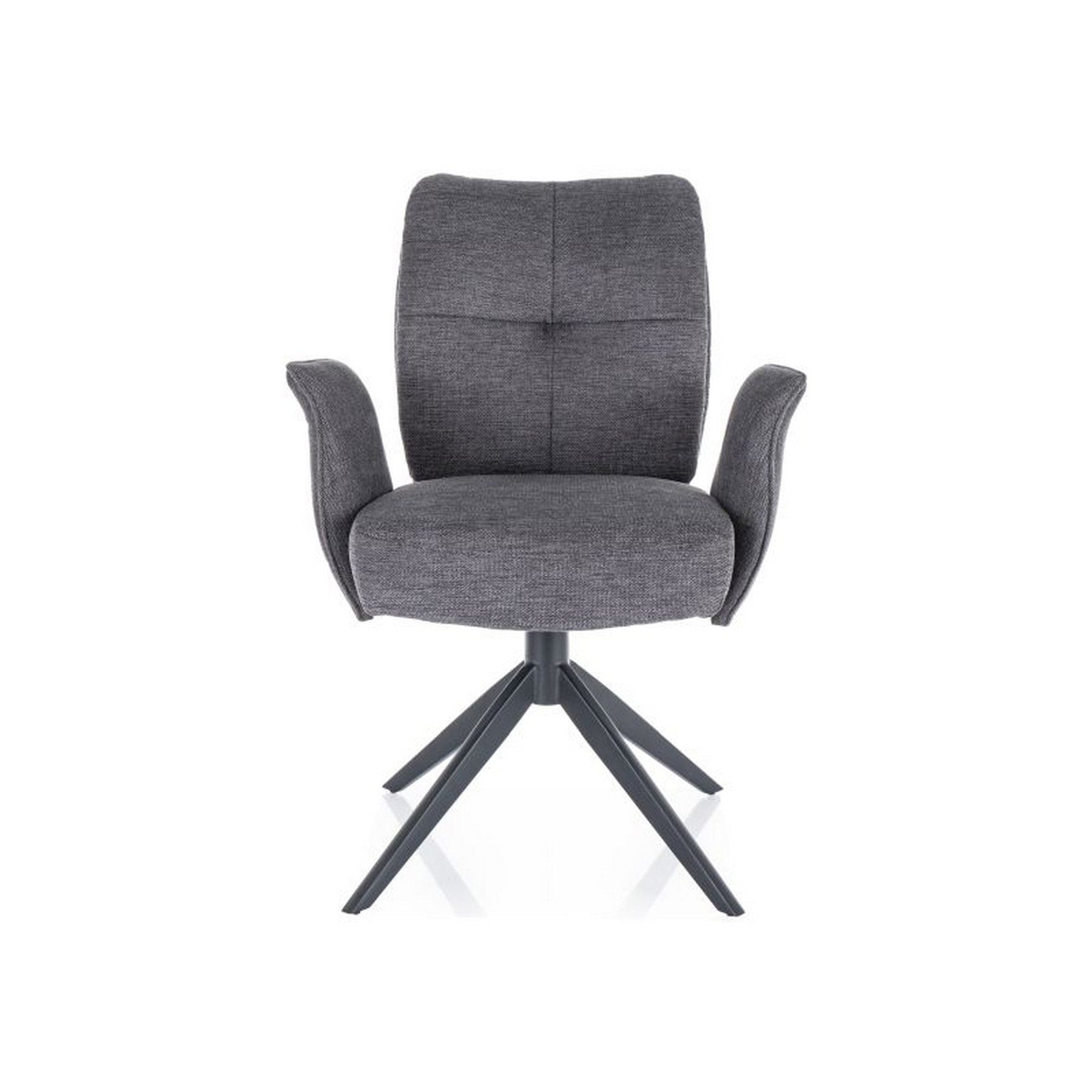 Scaun rotativ WING, gri inchis/negru, stofa clasica - Brego 18/metal, 66x45x90 cm
