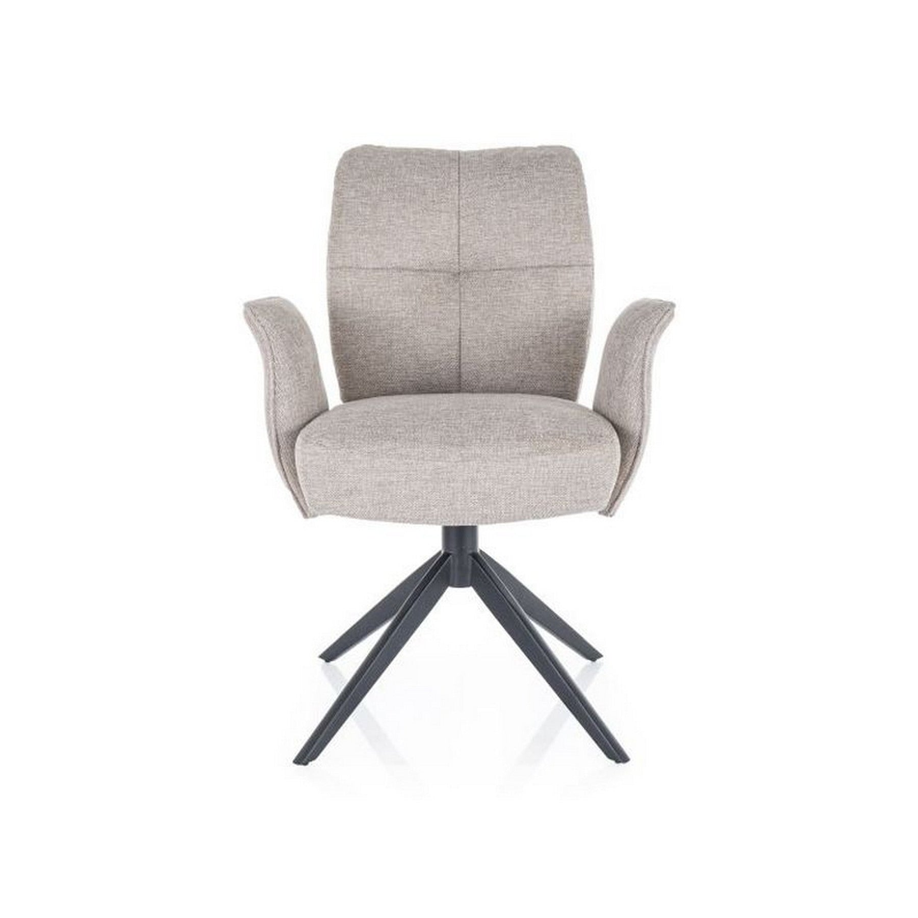 Scaun rotativ WING, bej deschis/negru, stofa clasica - Brego 31/metal, 66x45x90 cm
