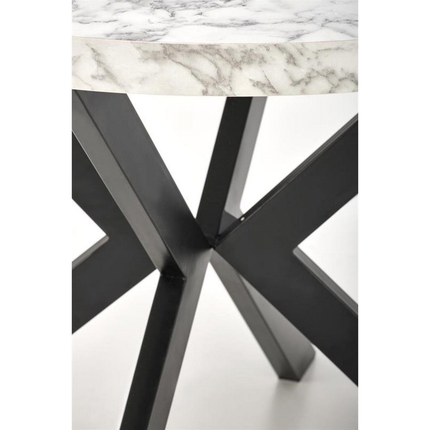 Masa extensibila PERONI, alb/gri/negru, PAL furniruit /otel, 100/250x100x75 cm