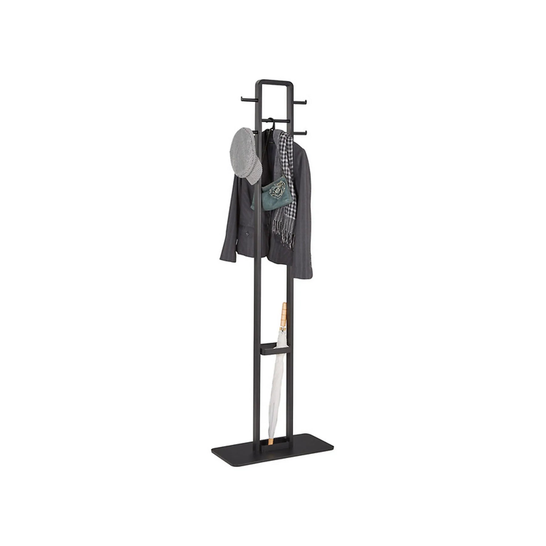 Cuier pom DENIS, negru, metal, 56x28x180 cm