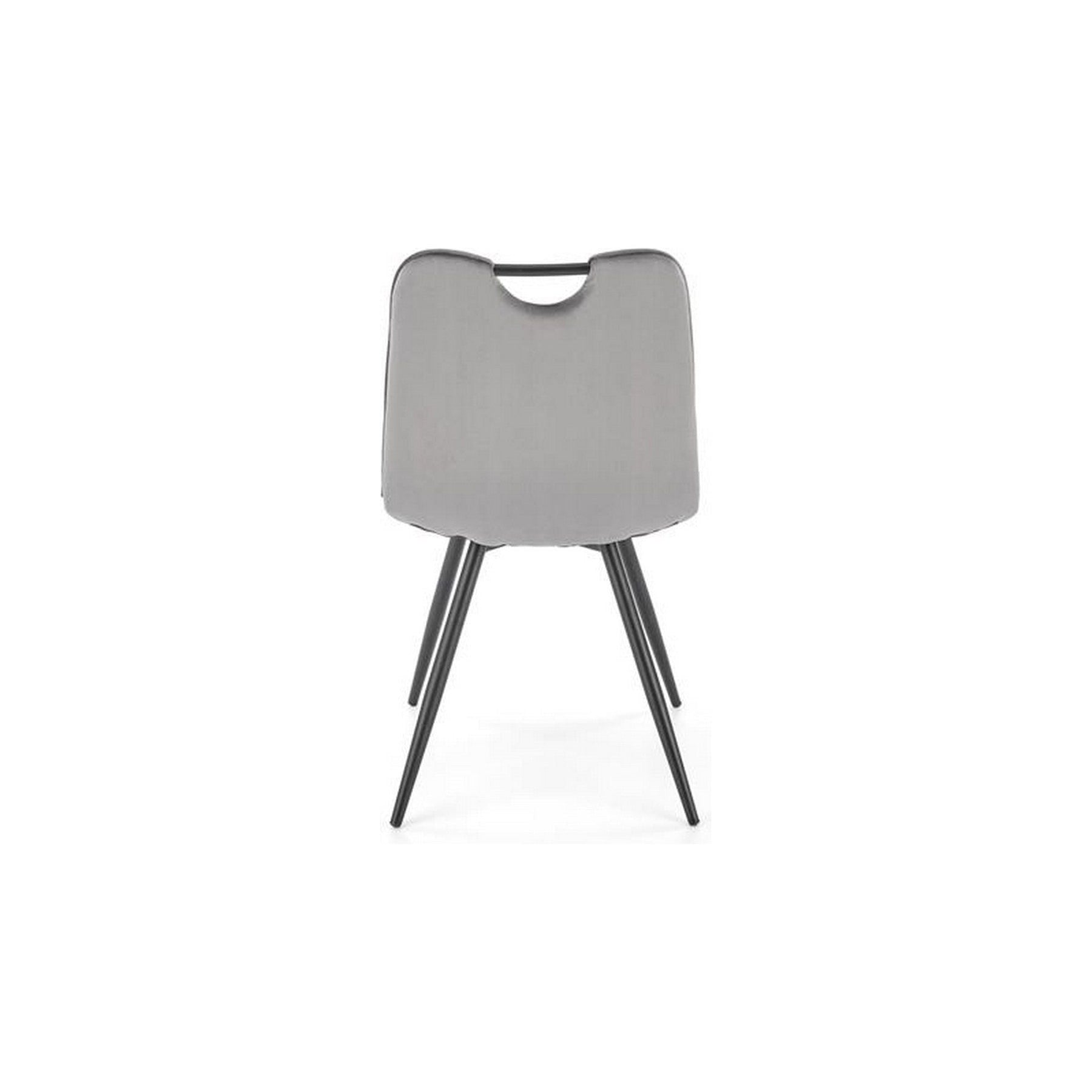 Scaun tapitat K521, gri/negru, stofa catifelata, 46x58x83 cm
