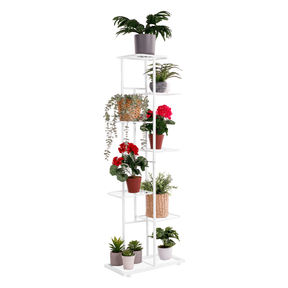 Suport pentru flori BAMIR TIP 2, alb, metal, 43x22x126 cm