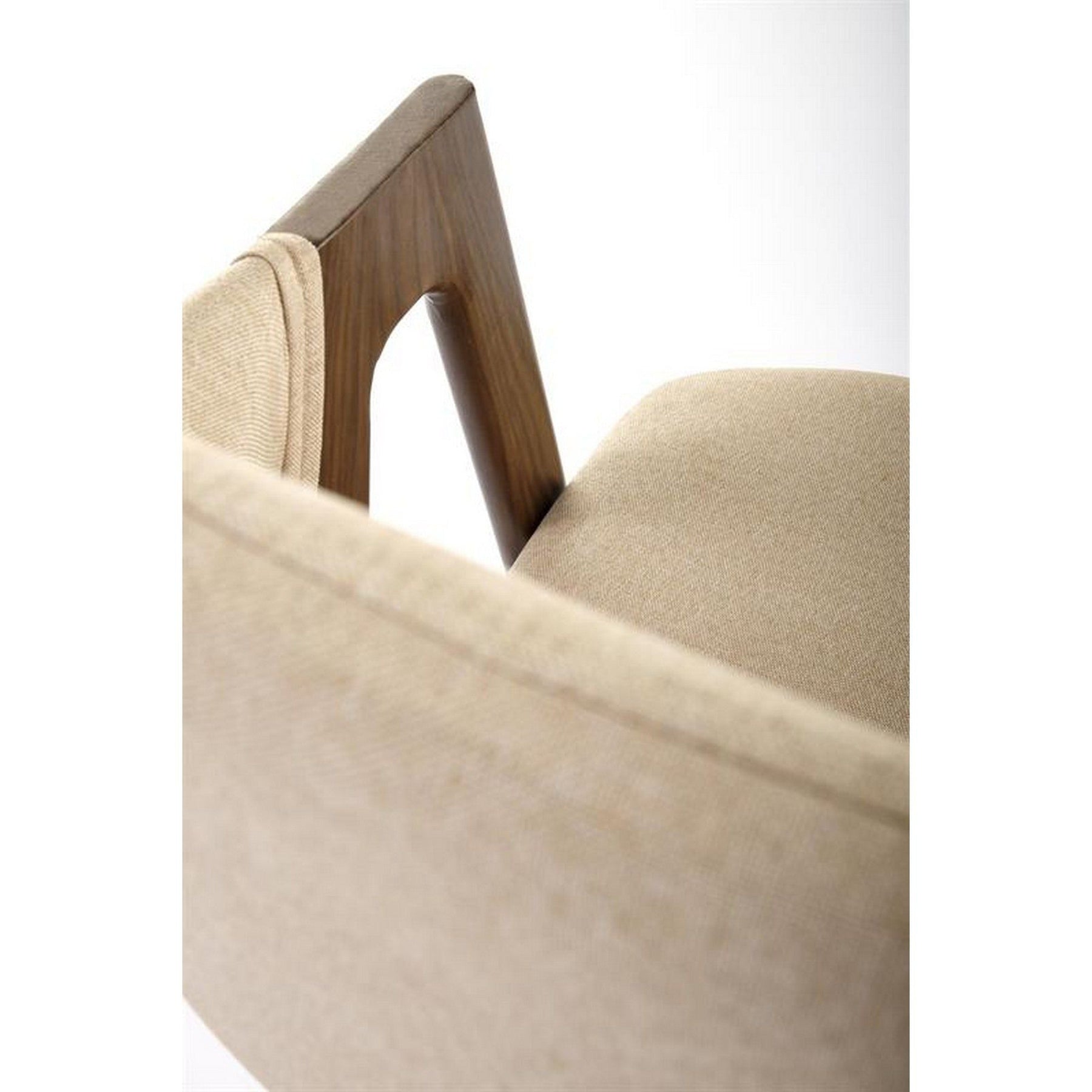 Scaun tapitat K344, bej, stofa, 51x57x82 cm