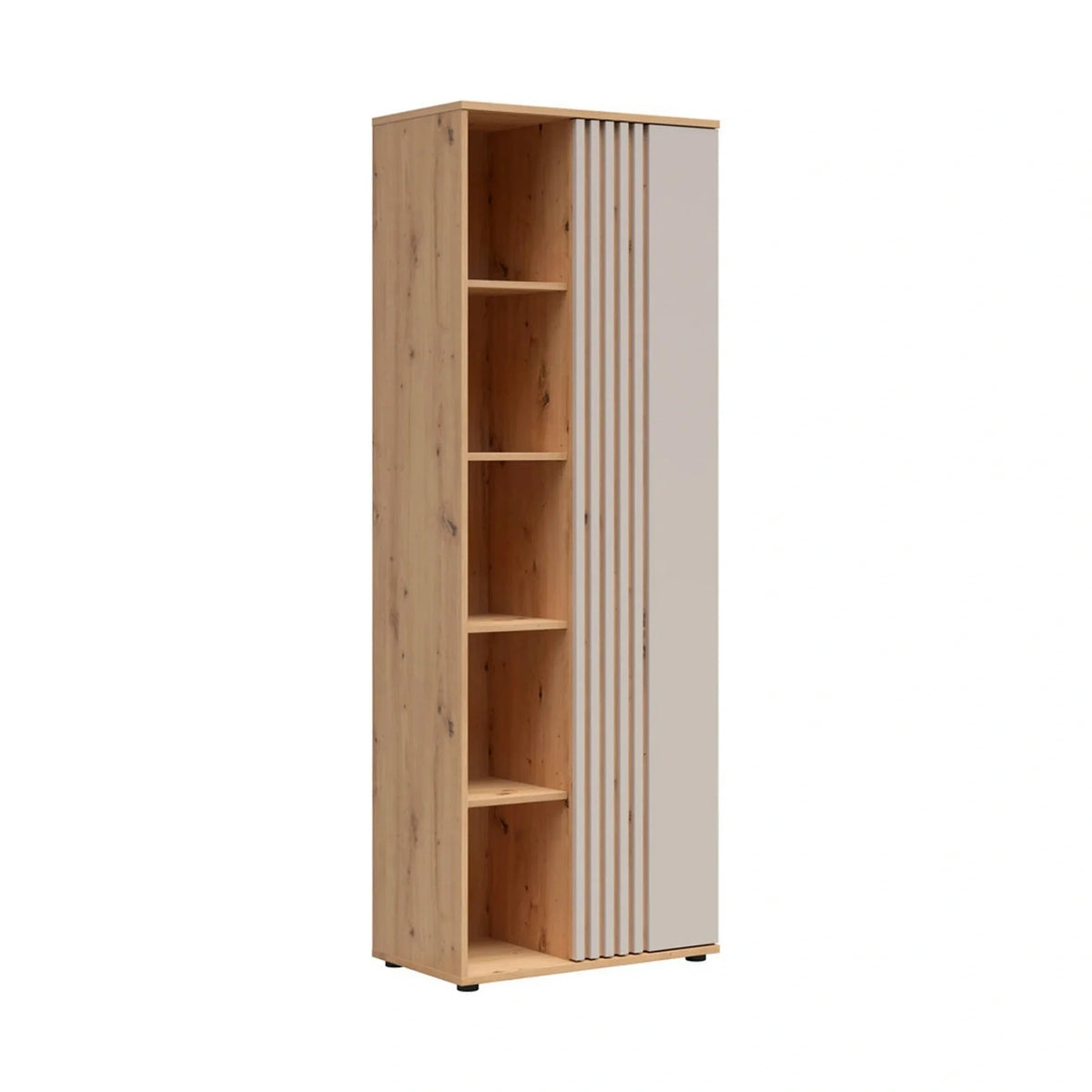 Biblioteca 5 rafturi BREVAS, stejar artisan/casmir, PAL, 70x40x196 cm