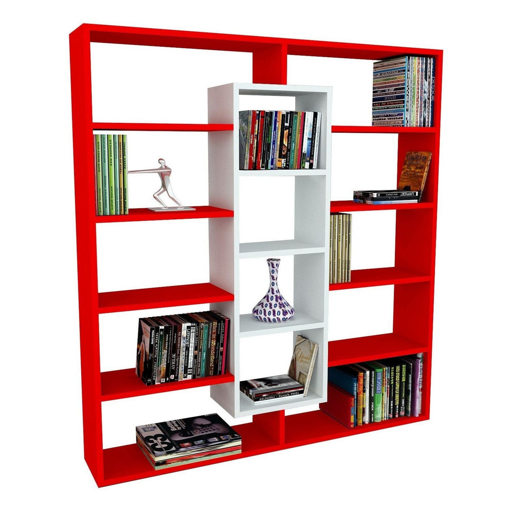 Biblioteca AMSTERDAM OCN-34627, rosu/alb