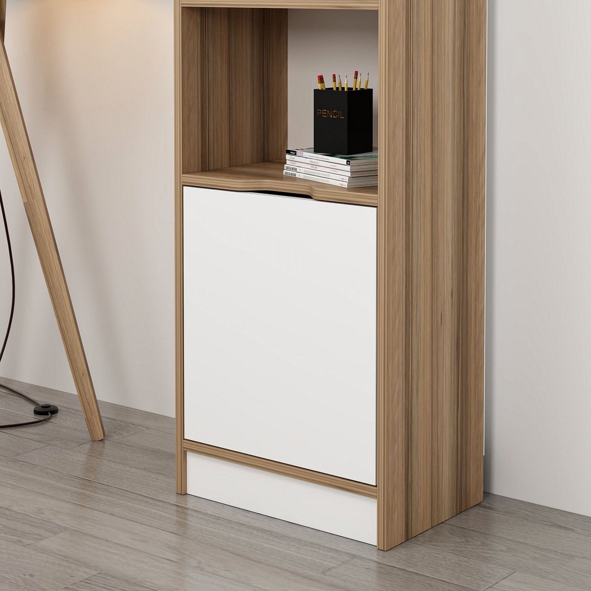 Biblioteca AMSTERDAM OCN-34631, stejar/alb