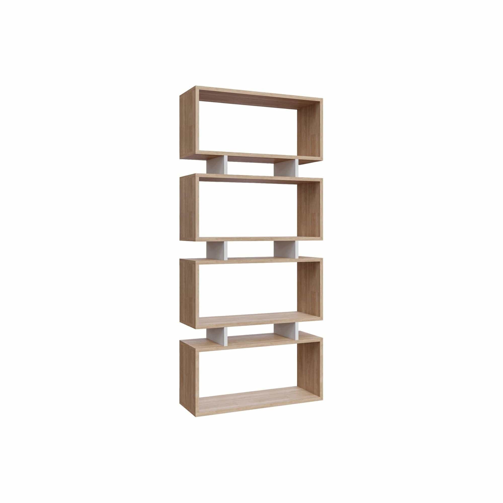 Biblioteca AMSTERDAM OCN-34642, stejar alb/alb