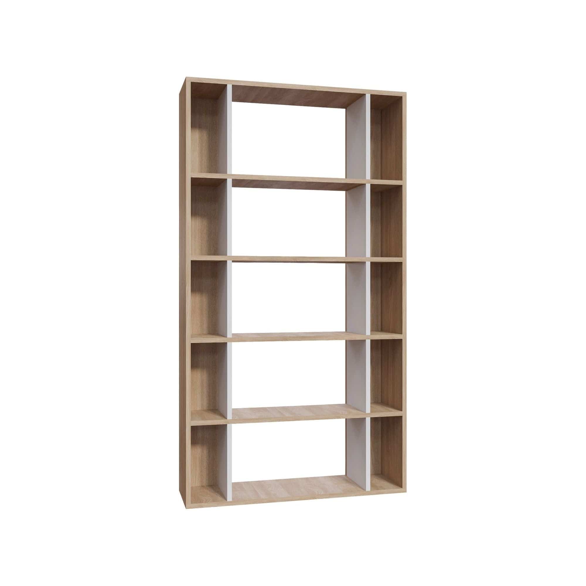 Biblioteca AMSTERDAM OCN-34671, stejar alb/alb