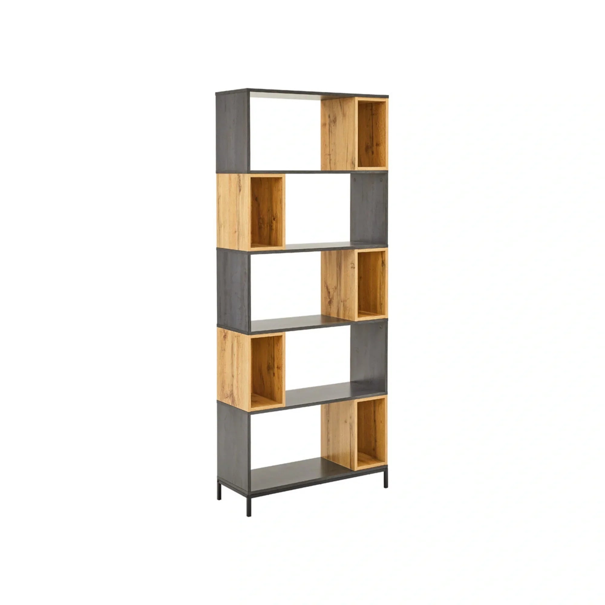 Biblioteca BERGEN OCN-29992, stejar/gri antracit