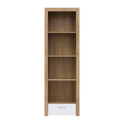 Biblioteca BERGEN OCN-30004, stejar rivierra/alb