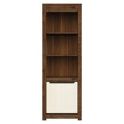 Biblioteca BERGEN OCN-30016, stejar inchis/alb perla