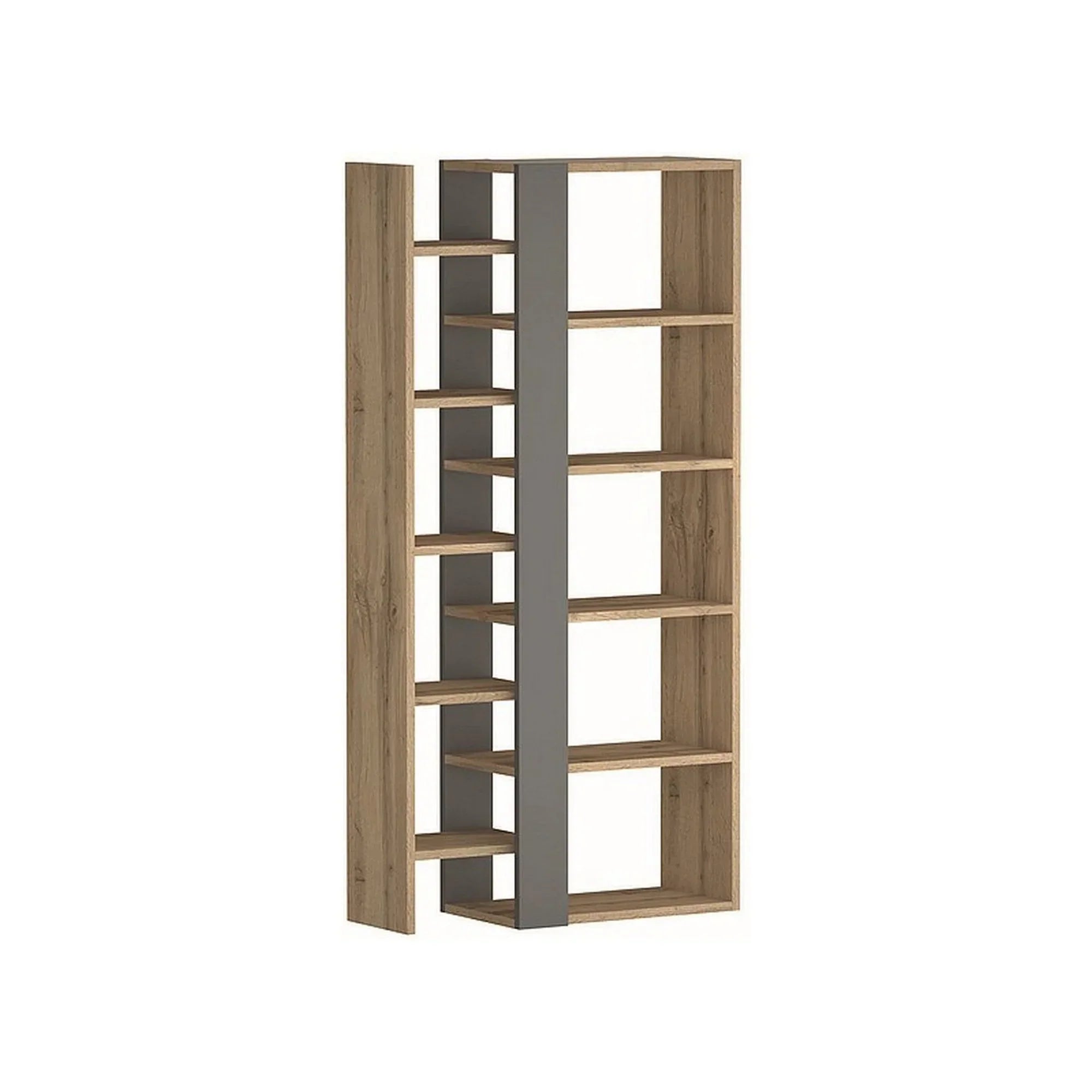 Biblioteca DETROIT OCN-40097, stejar wotan/gri antracit