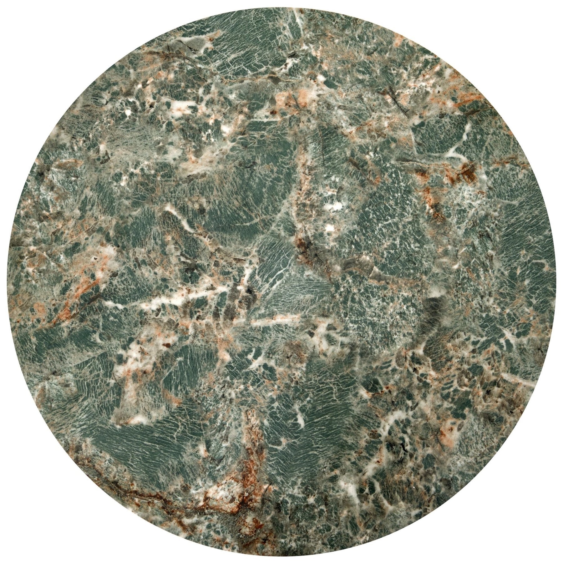 Set 2 masute INES, verde/negru, ceramica/metal, 62x50/47x43 cm