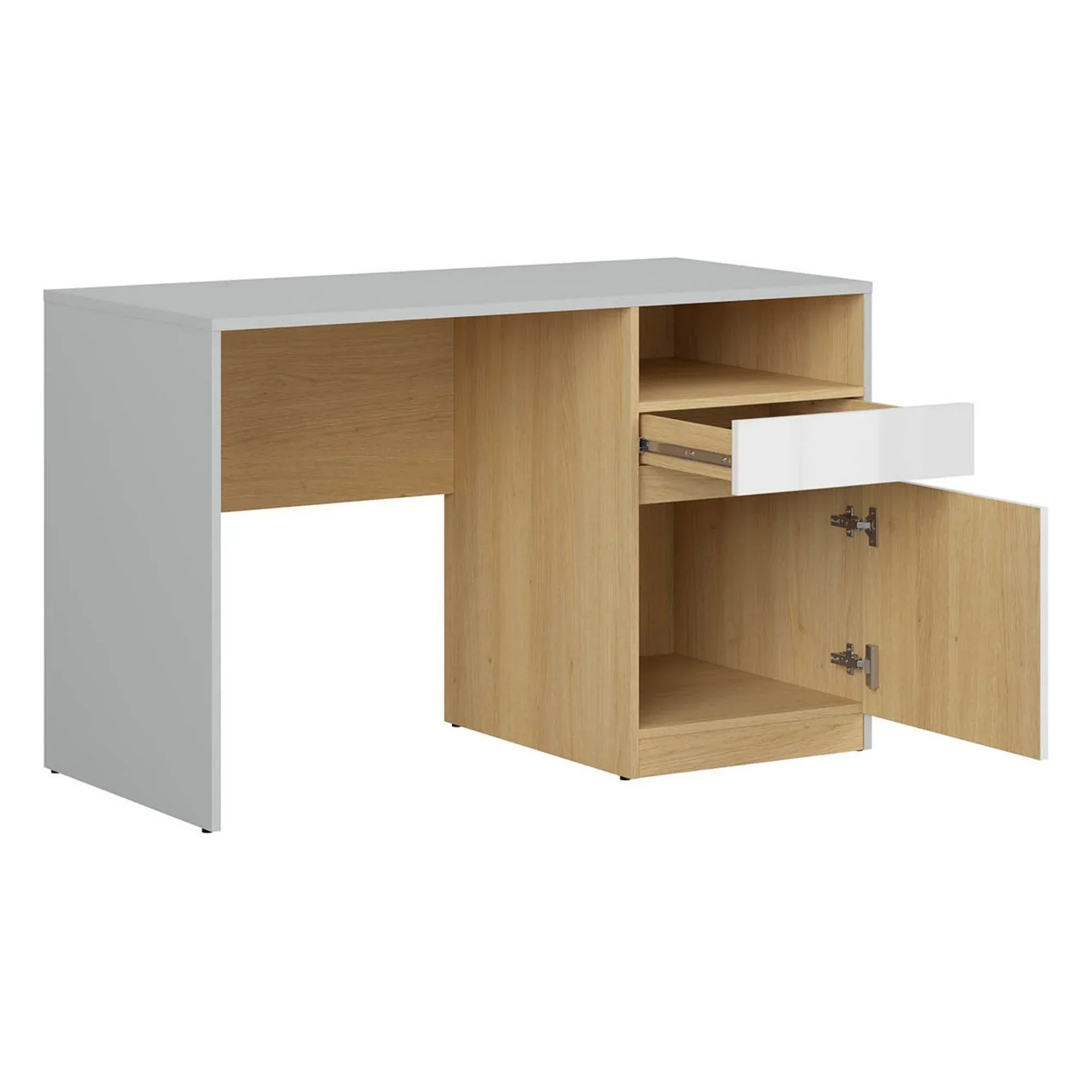 Birou BERGEN OCN-29943, gri deschis/stejar