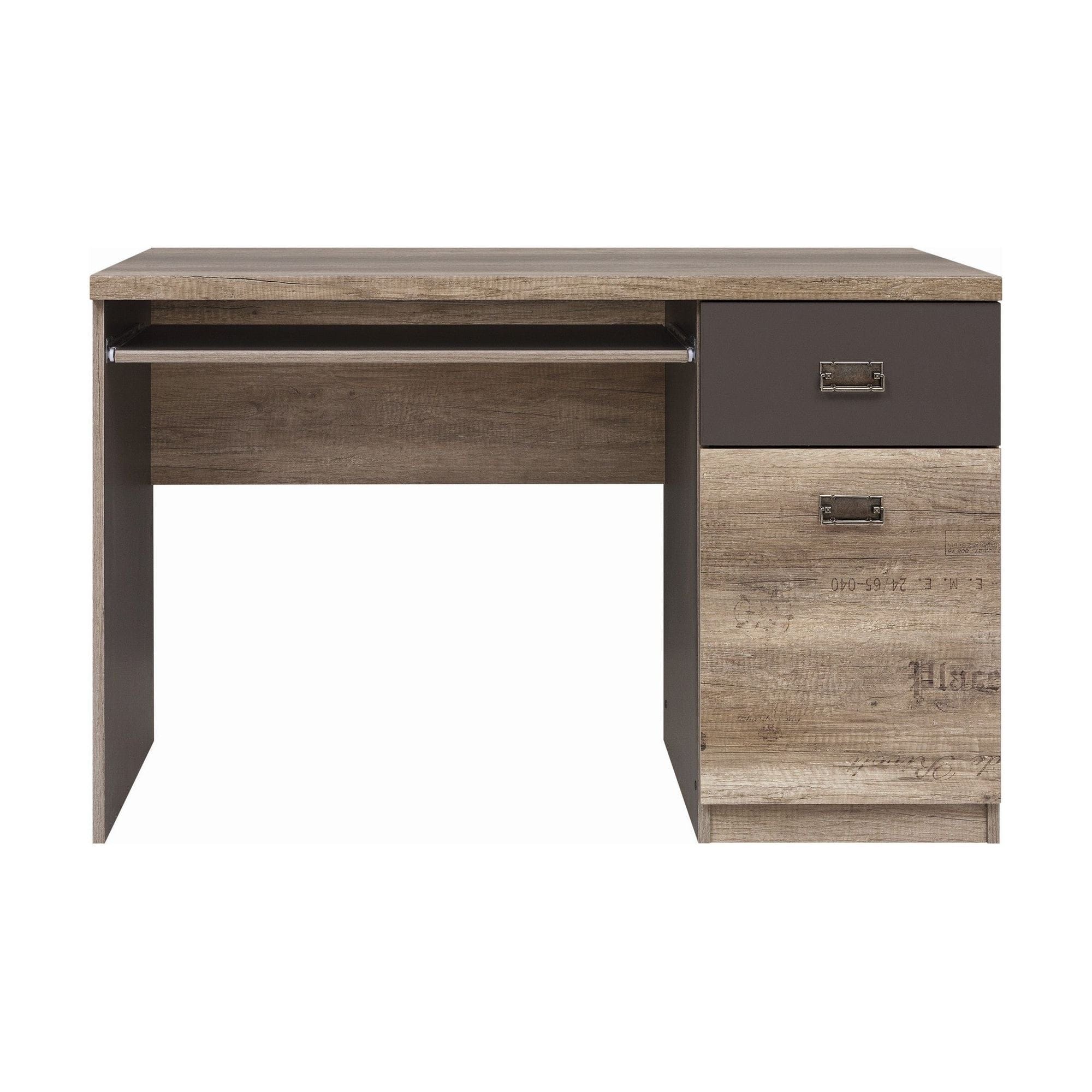 Birou BERGEN OCN-29946, stejar inchis/gri