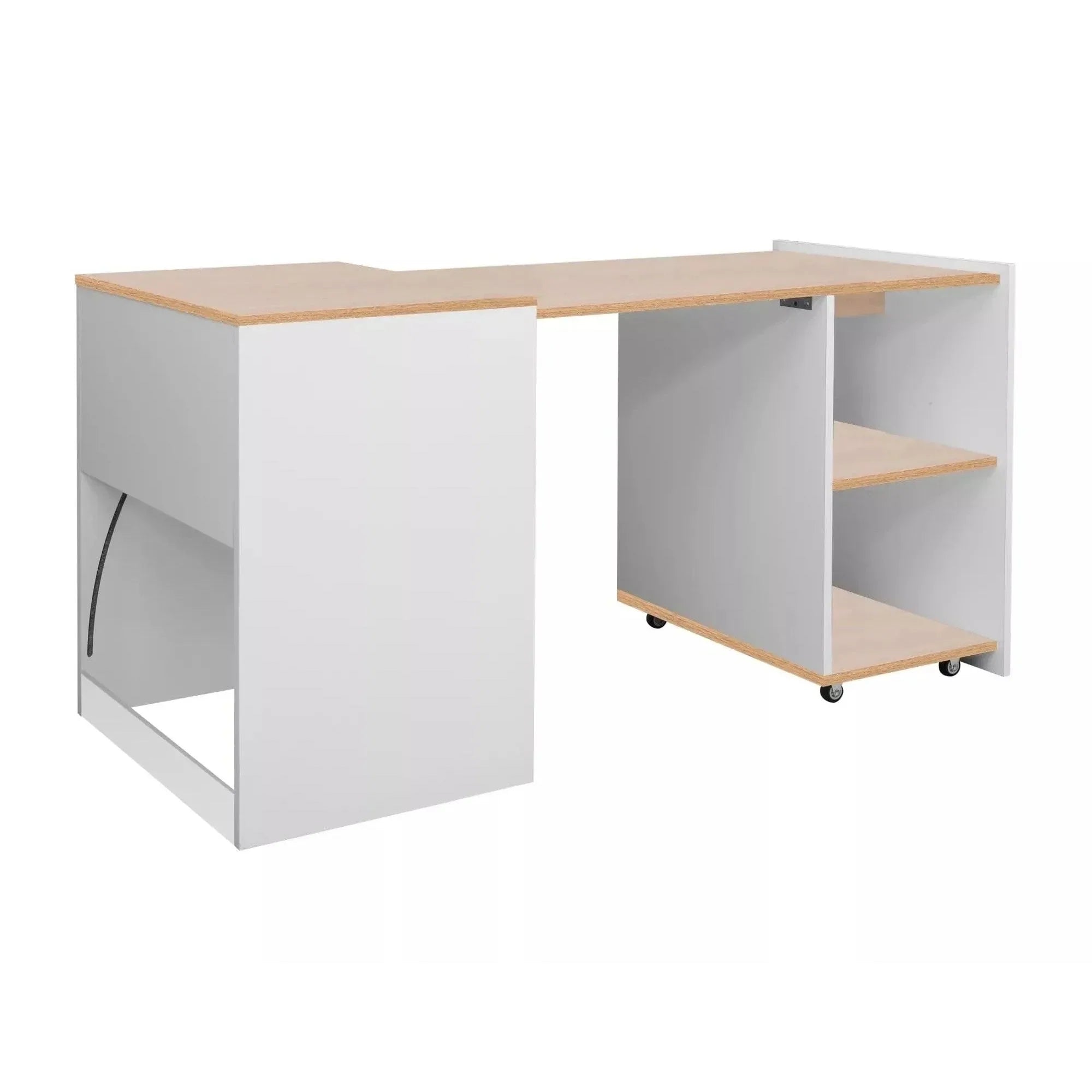 Birou DETROIT OCN-40090, alb/stejar