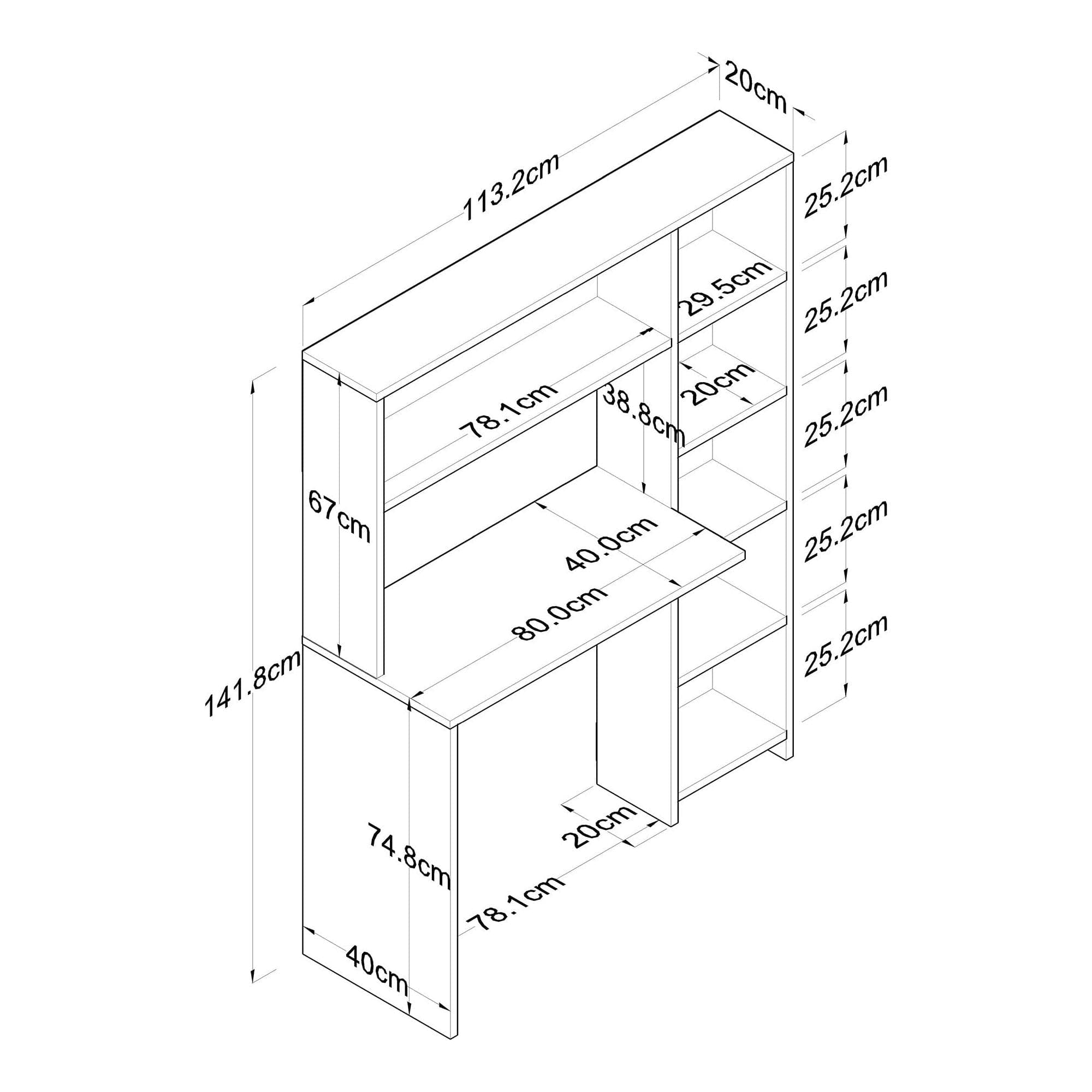 Birou AMSTERDAM OCN-35761, alb
