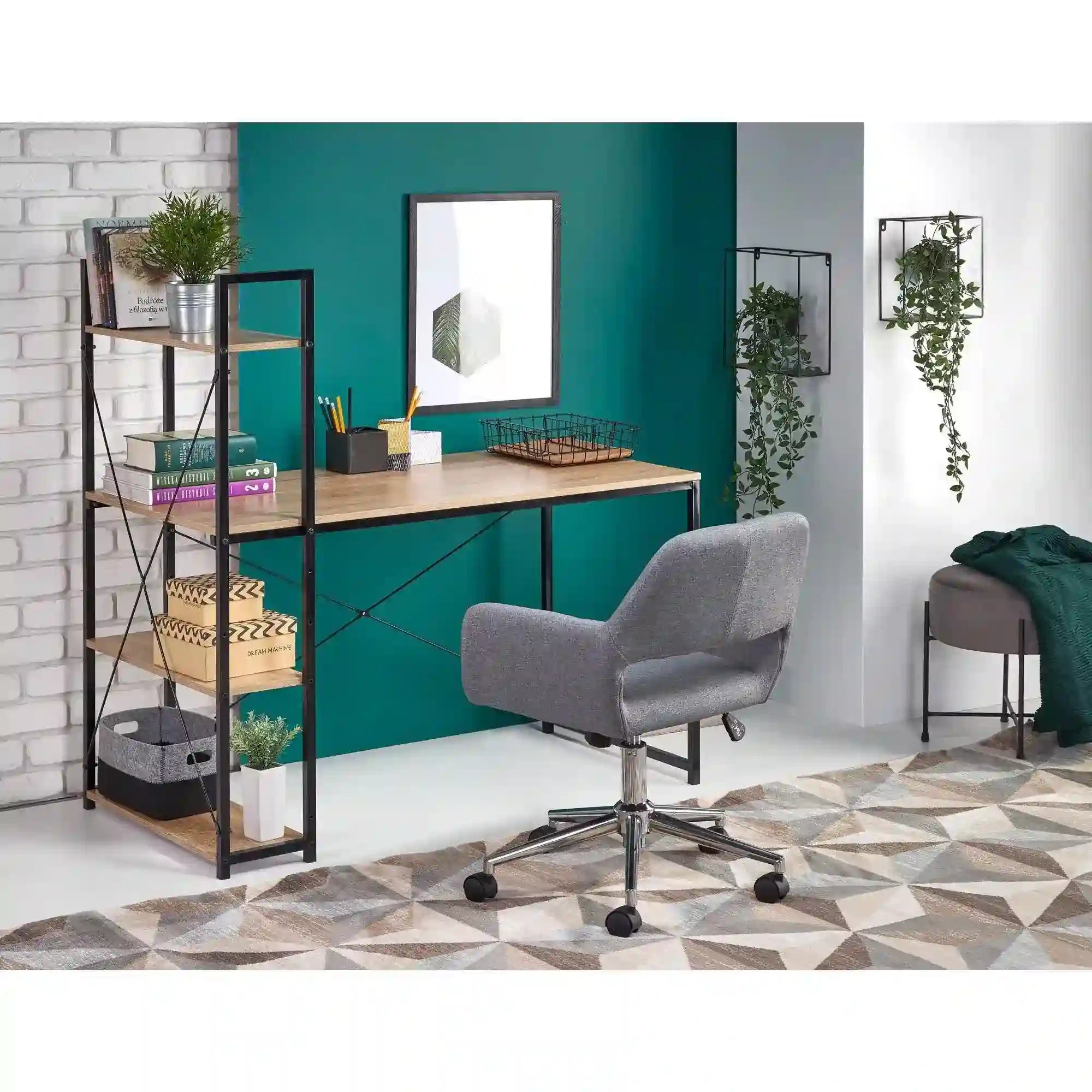 Birou HOUSTON OCN-38232, stejar sonoma/negru