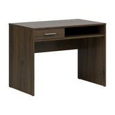 Birou NEPO PLUS, stejar inchis, PAL laminat, cu un sertar, 100x59x76 cm