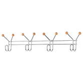 Cuier perete KARL, crom/stejar, metal, 34x3x6 cm