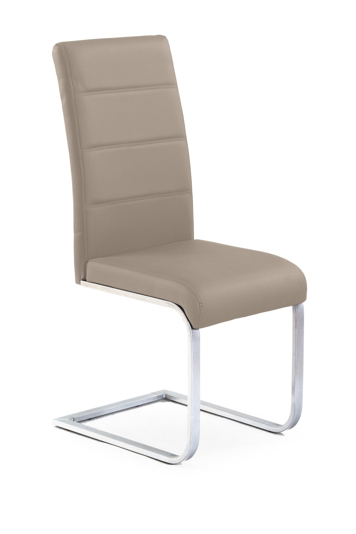 Scaun K85, cappuccino/crom, piele ecologic/metal, 42x56x100 cm