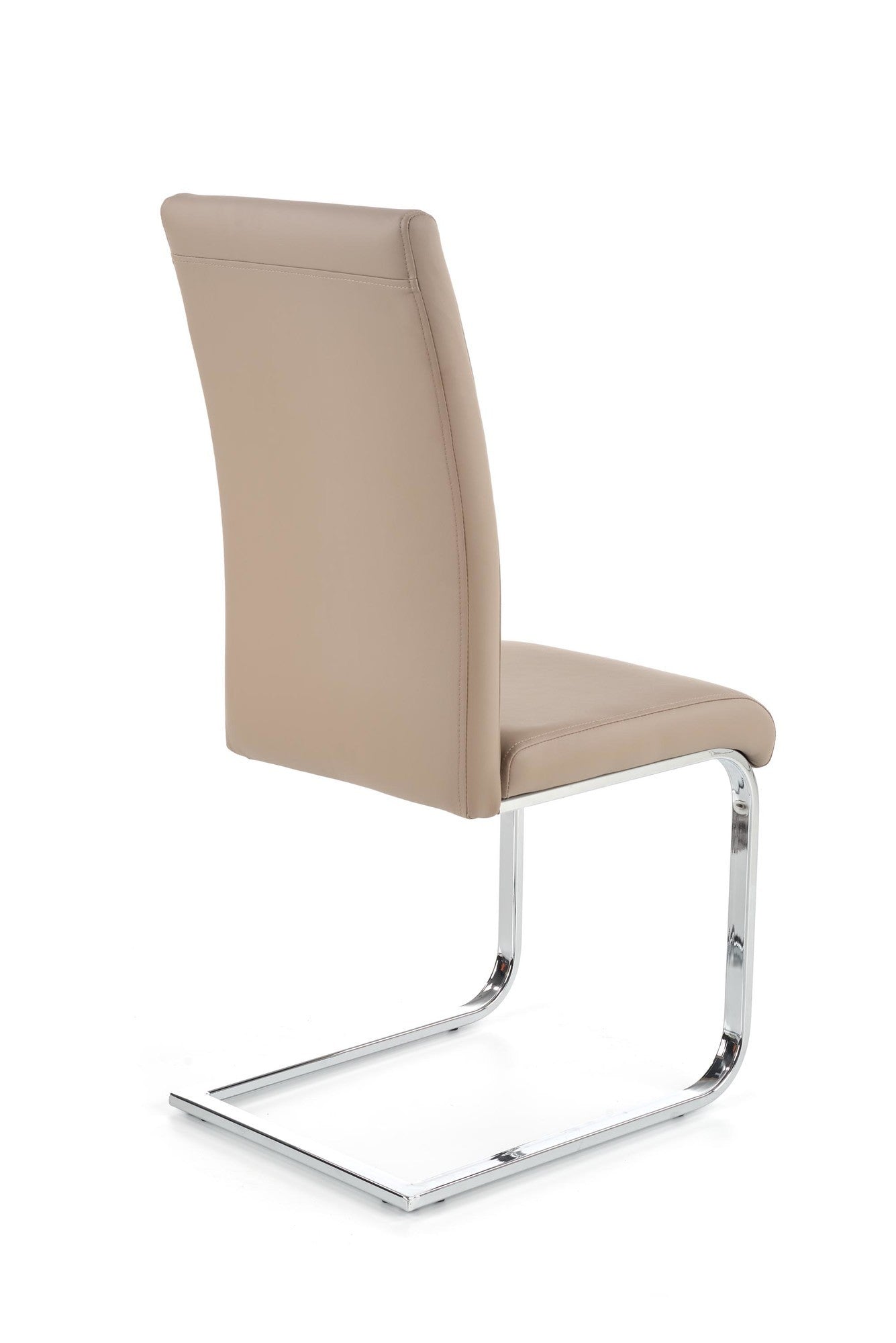 Scaun K85, cappuccino/crom, piele ecologic/metal, 42x56x100 cm