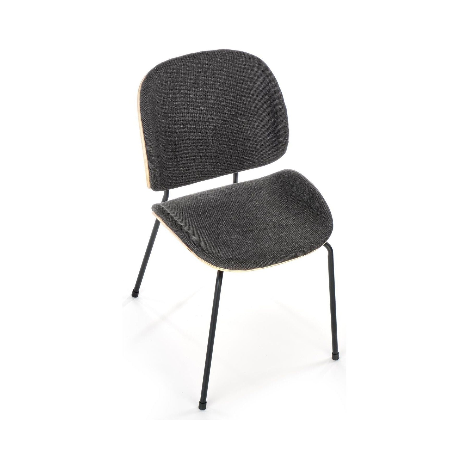 Scaun K467, gri inchis/stejar, stofa clasica/placaj/metal, 47x57x81 cm