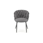 Scaun tapitat K516, gri/negru, stofa/otel, 57x60x79 cm